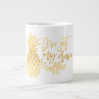 Gold Pineapple Jumbo Mug