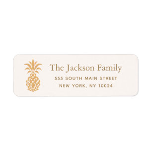 Gold Pineapple Label
