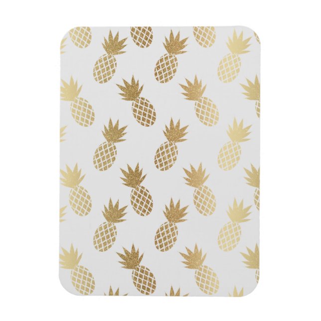 Gold Pineapple Pattern Magnet (Vertical)