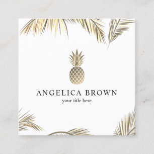 Gold Pineapple - Tropical Business Card