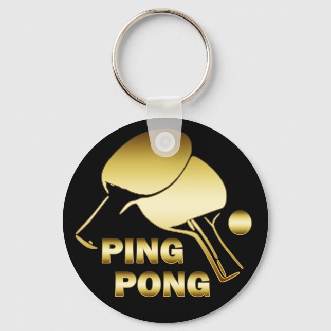 GOLD PING PONG KEY RING (Front)