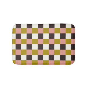 Gold Pink Chocolate Ivory Bath Mat