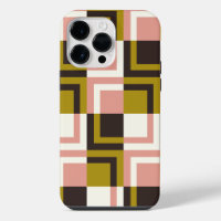 Gold Pink Chocolate Ivory Plaid