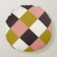 Gold Pink Chocolate Ivory Plaid
