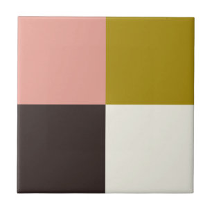Gold Pink Chocolate Ivory Tile