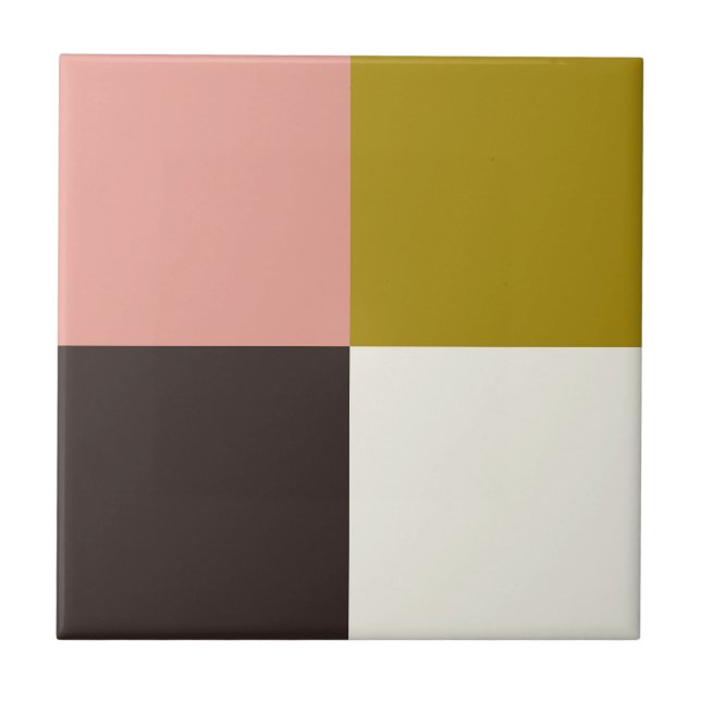 Gold Pink Chocolate Ivory Tile (Front)