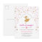 Gold & Pink Confetti Ballerina Birthday Invitation