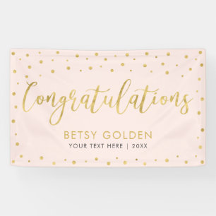 Gold & Pink   Congratulations Party, Event Banner