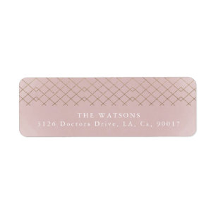 Gold Pink Elegance Diamond Geo Deco Wedding