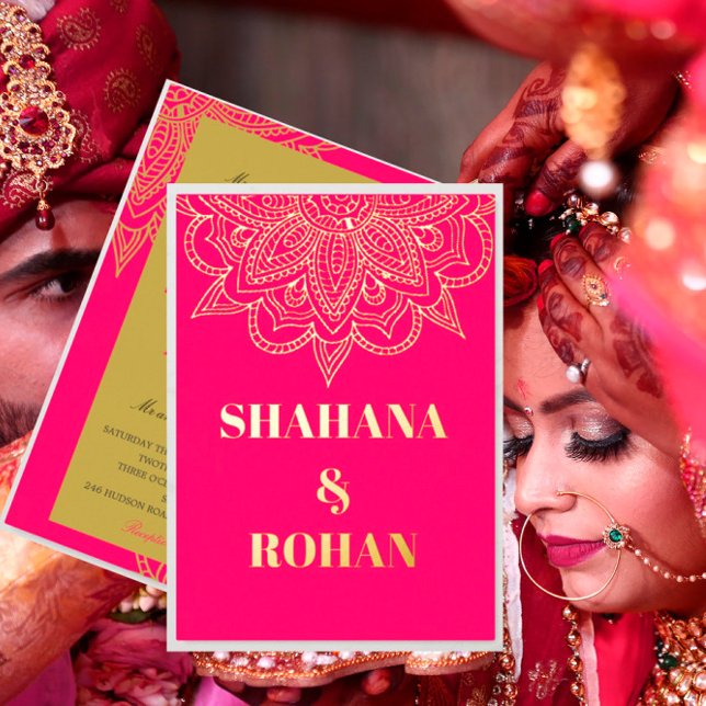 Gold Pink Elegant Formal Indian Theme Wedding   (Creator Uploaded)