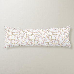 Gold Pink Glam Pearls  Body Cushion
