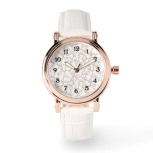 Gold Pink Glam Pearls Watch