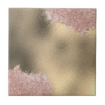 Gold pink rosegold glitter custom modern tile<br><div class="desc">Gold pink rosegold glitter custom modern ceramic tile</div>