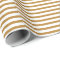 Gold Pinstripe Pattern Wrapping Paper