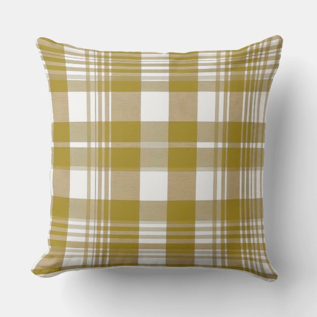 Gold Plaid  Cushion (Front)