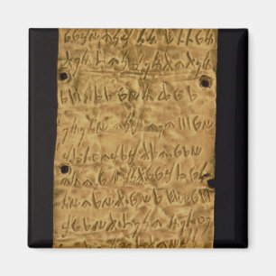 Gold plate with Phoenician inscription, from Santa Magnet