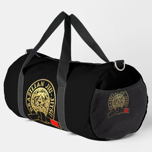 Gold Plated Brazilian Jiu-Jitsu Black Belt Duffle Bag (Right Corner)