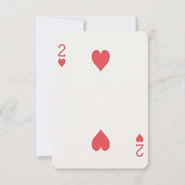 Gold Playing Card Las Vegas Wedding Place Card (Front)