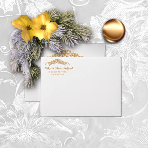Gold Poinsettia Joy Envelope