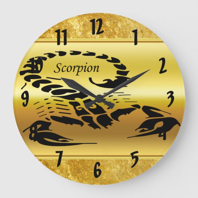 Gold poisonous scorpion very venomous insect 1 large clock (Front)