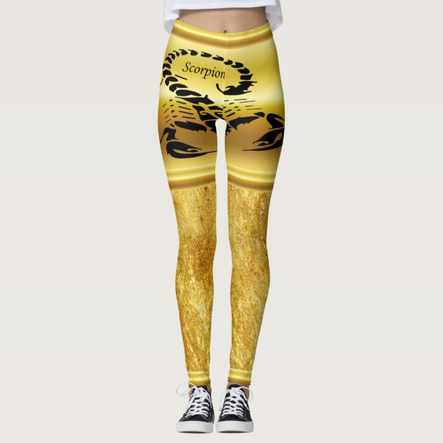 Gold poisonous scorpion very venomous insect leggings (Front)