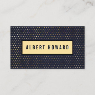Gold Polka Dot Pattern Business Card