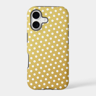 Gold Polka Dot Pattern iPhone Case
