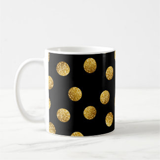 Gold Polka Dot: Sparkling Seamless. Coffee Mug
