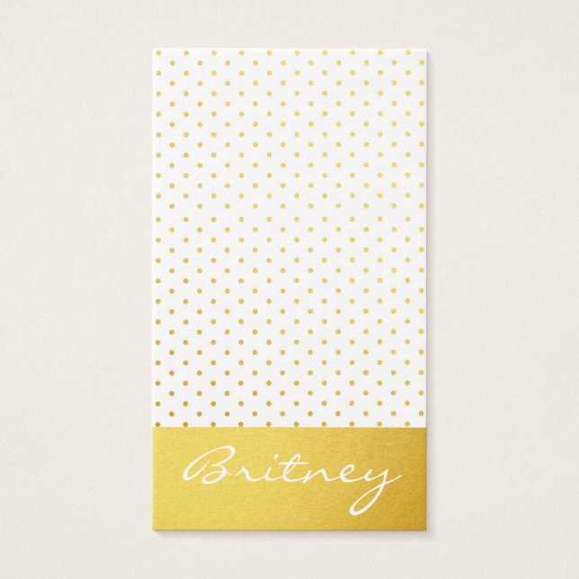 Gold polka dots and monogram - custom (Front)