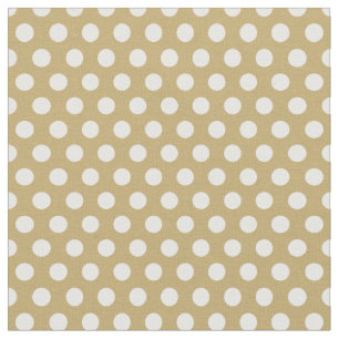 Gold Polka Dots Fabric