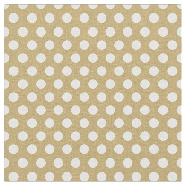 Gold Polka Dots Fabric (Close Up)