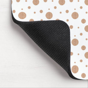 Gold polka dots napkins mouse pad