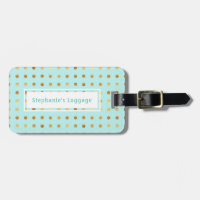 Gold Polka Dots on Light Mint Green Pattern