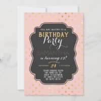 Gold Polkadot Birthday