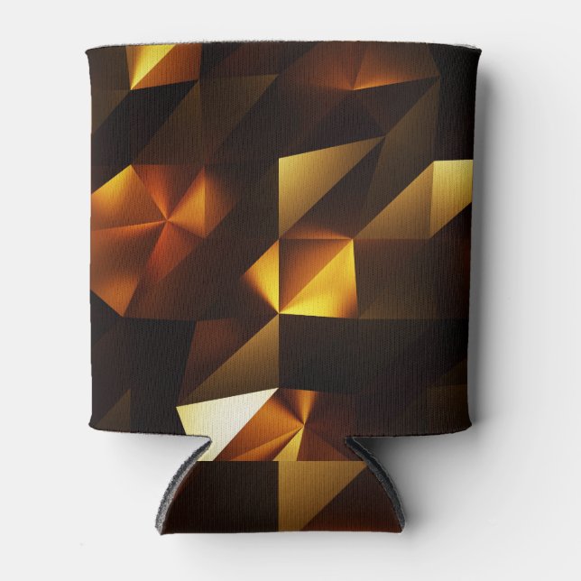 Gold Polygon: 3D Abstract Rendering Can Cooler (Front)
