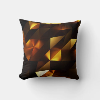 Gold Polygon: 3D Abstract Rendering Cushion