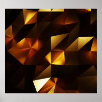 Gold Polygon: 3D Abstract Rendering