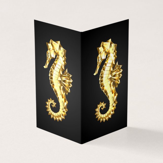 Gold Polygonal Seahorse (Outside)