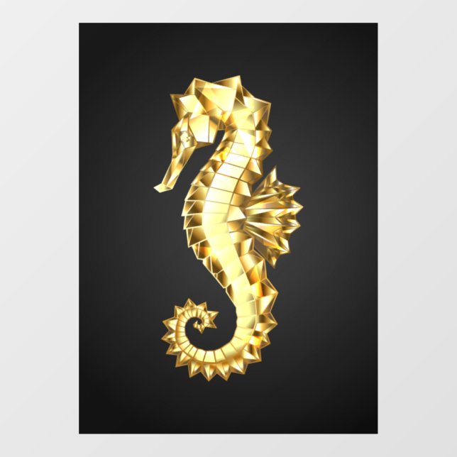Gold Polygonal Seahorse (Sheet)