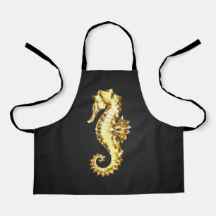 Gold Polygonal Seahorse Apron