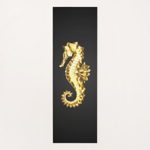 Gold Polygonal Seahorse Yoga Mat