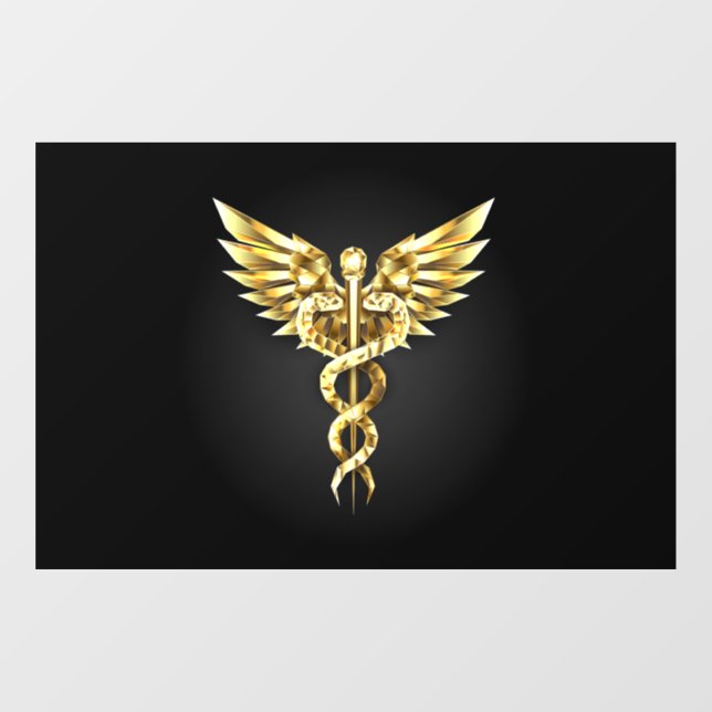 Gold Polygonal Symbol Caduceus (Sheet)