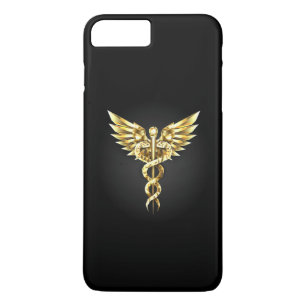 Gold Polygonal Symbol Caduceus Case-Mate iPhone Case