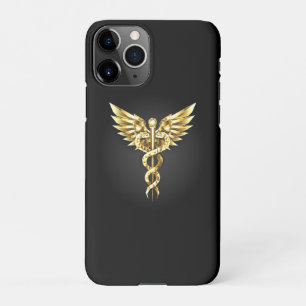 Gold Polygonal Symbol Caduceus iPhone 11Pro Case