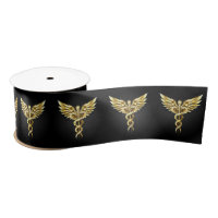 Gold Polygonal Symbol Caduceus