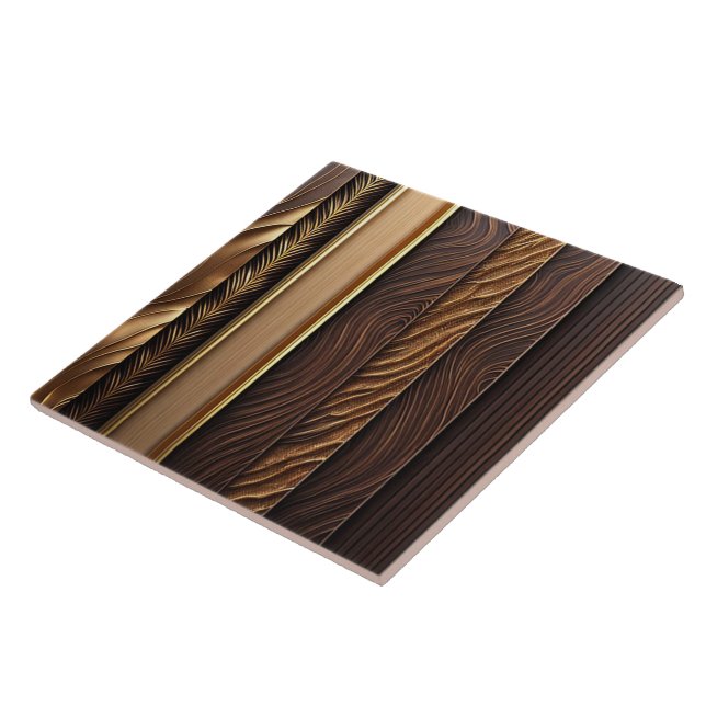 Gold Popular Wood Art Lamperia Collection Tile (Side)