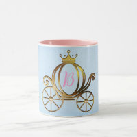 Gold Princess Carriage Blue Storybook