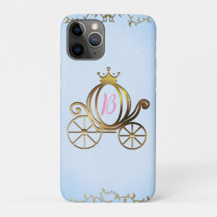 Gold Princess Carriage Blue Storybook Personalised Case-Mate iPhone Case