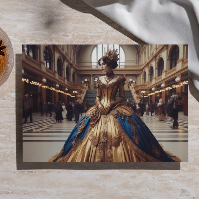 Gold Princess Steampunk Victorian Decoupage  Tissue Paper (Creator Uploaded)