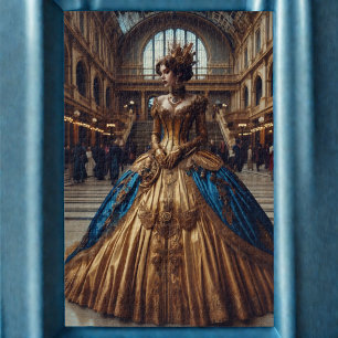 Gold Princess Steampunk Victorian Industrial Jigsaw Puzzle